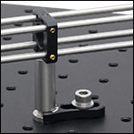 Mini Pedestal Post Clamped to Breadboard with 1/4