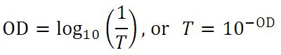 Optical Density Equation