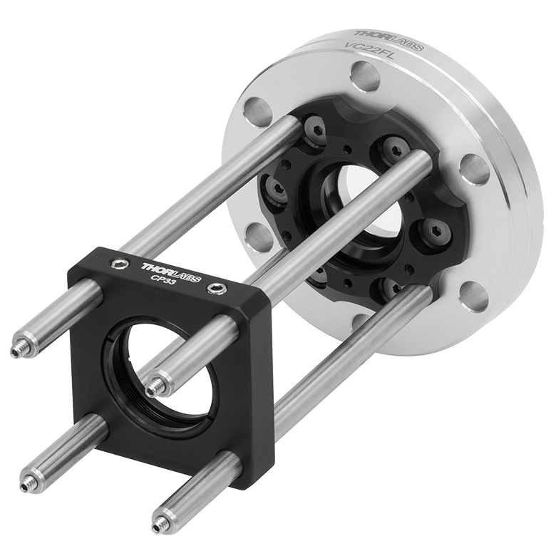 表面確認用 高真空用CFフランジ(コンフラットフランジ)ビューポート、Ø25.4