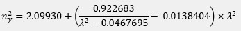 Sellmeier PPKTP n_y