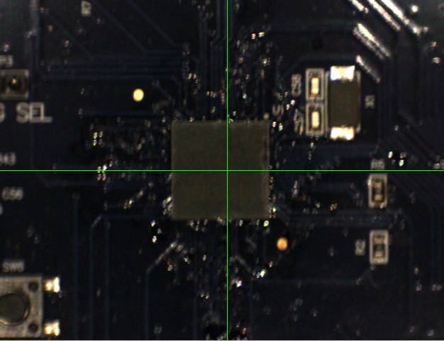 Visible-light image of a micro-controller, taken using the spotter camera. See next for X-ray image.