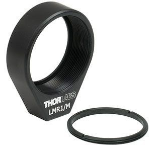 LMR1/M - Ø25 mm～Ø25.4 mm光学素子用レンズマウント、固定リング1個付属、M4タップ穴 (ミリ規格)
