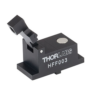 HFF003 - Ø150 µm～Ø341 µmファイバ用V溝付き簡易型ファイバークランプ、多軸ステージ用