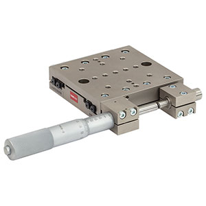 LNR50M/M - TravelMaxステージ、移動量50.8 mm、マイクロメータ＆目盛付き (ミリ規格)