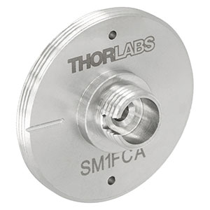 SM1FCA - FC/APCファイバーアダプタープレート、SM1外ネジ付き、ワイドキー(2.2 mm)