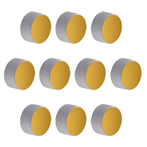 PF05-03-M01-10 -  Ø1/2in Protected Gold Mirror, 10 Pack