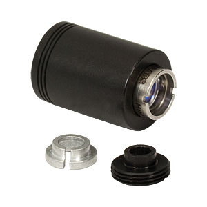LT230220P-B - Focusing Tube with Optic Pair for Ø5.6 and Ø9 mm Laser Diodes, f = 4.51 mm, Laser Side NA = 0.55, AR Coated: 600 - 1050 nm