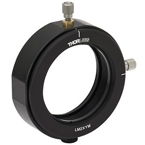 LM2XY/M - 移動レンズマウント、Ø50 mm～Ø50.8 mm光学素子用、固定リング1個付属(ミリ規格)