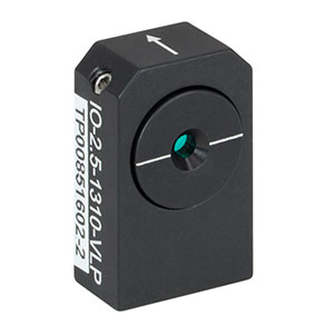IO-2.5-1310-VLP - フリースペース型アイソレータ、1310 nm、最大ビームØ2.3 mm、最大入力0.4 W (インチ規格)