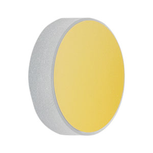 CM254-100-M01 - Ø1in Gold-Coated Concave Mirror, f = 100.0 mm