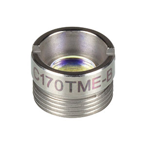 C170TME-B - f = 6.16 mm, NA = 0.3, Mounted Geltech Aspheric Lens, AR: 600-1050 nm