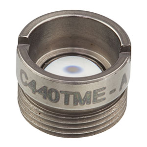 C440TME-A - f = 2.95 mm, Mounted Geltech Aspheric Lens, AR: 400-600 nm