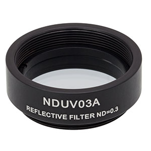 NDUV03A - SM1-Threaded Mount, Ø25 mm UVFS Reflective ND Filter, OD: 0.3