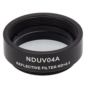 NDUV04A - SM1-Threaded Mount, Ø25 mm UVFS Reflective ND Filter, OD: 0.4