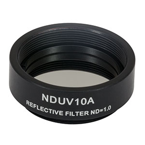 NDUV10A - SM1-Threaded Mount, Ø25 mm UVFS Reflective ND Filter, OD: 1.0
