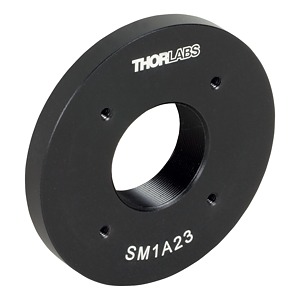 SM1A23 - Zeiss AxioskopおよびExaminer顕微鏡用ランプハウスポートアダプタ、SM1内ネジ付き、30 mmケージシステム対応