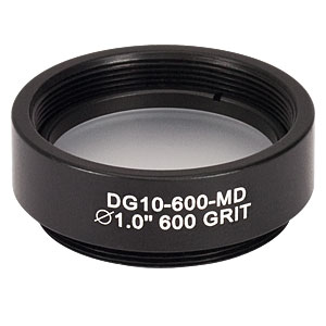 DG10-600-MD - Ø1in SM1-Mounted N-BK7 Ground Glass Diffuser, 600 Grit