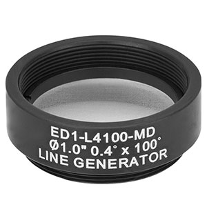 ED1-L4100-MD - Ø1in SM1-Mounted Polymer Engineered Diffuser, 0.4° x 100° Line Pattern