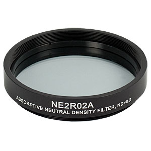 NE2R02A - Ø2in Absorptive ND Filter, SM2-Threaded Mount, Optical Density: 0.2