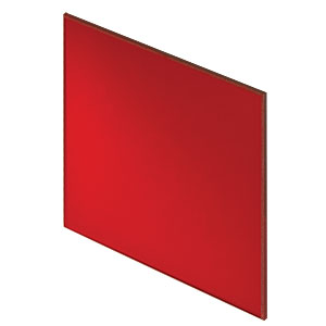 FGL610H - 6in Square RG610 Colored Glass Filter, 610 nm Longpass
