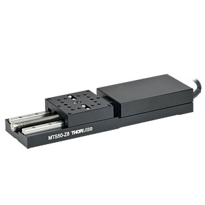 MTS50/M-Z8 - 電動移動ステージ、移動量50 mm、M4＆M3タップ穴(ミリ規格)