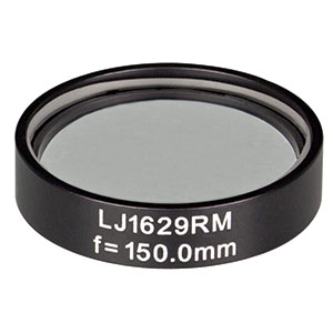 LJ1363RM - f = 400.0 mm, Ø1in, N-BK7 Mounted Plano-Convex Round Cyl Lens