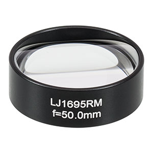 LJ1695RM - f = 50.0 mm, Ø1in, N-BK7 Mounted Plano-Convex Round Cyl Lens