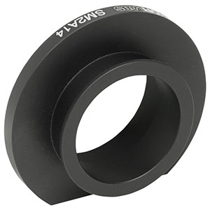 SM2A14 - Leica製DMI顕微鏡用ポートアダプタ、SM2外ネジ付き、黒色アルマイト加工