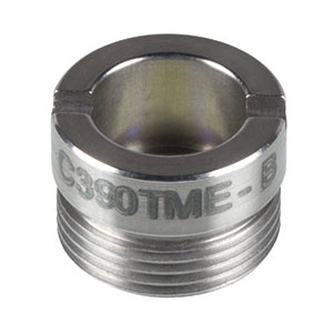 C390TME-B - f = 2.8 mm, NA = 0.55, WD = 2.0 mm, Mounted Aspheric Lens, ARC: 600 - 1050 nm