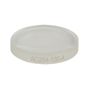 AC254-100-A - f = 100 mm, Ø1in Achromatic Doublet, ARC: 400 - 700 nm