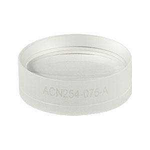 ACN254-075-A - f = -75 mm, Ø1in Achromatic Doublet, ARC: 400 - 700 nm