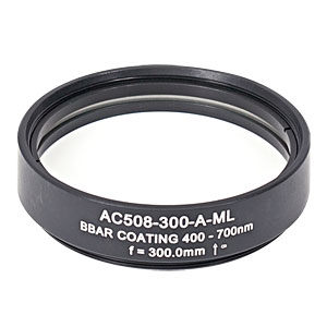 AC508-300-A-ML - f=300 mm, Ø2in Achromatic Doublet, SM2-Threaded Mount, ARC: 400-700 nm
