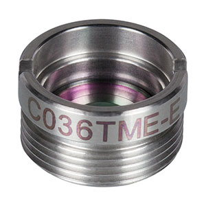 C036TME-E - f = 4.00 mm, NA = 0.56, Mounted Geltech Aspheric Lens, ARC: 3 - 5 µm