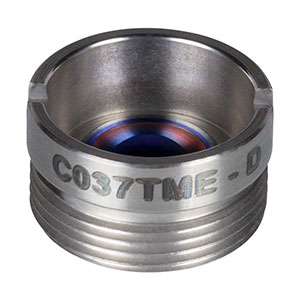 C037TME-D - f = 1.873 mm, NA = 0.85, Mounted Geltech Aspheric Lens, ARC: 1.8 - 3 µm