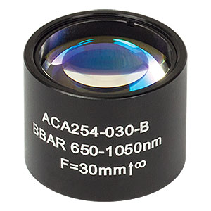 ACA254-030-B - Air-Spaced Achromatic Doublet, AR Coating: 650 - 1050 nm, f=30 mm