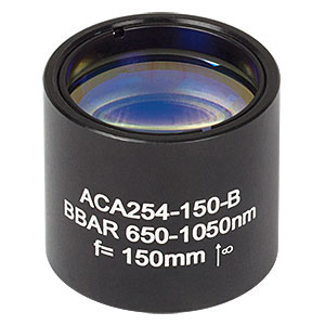 ACA254-150-B - Air-Spaced Achromatic Doublet, AR Coating: 650 - 1050 nm, f = 150 mm