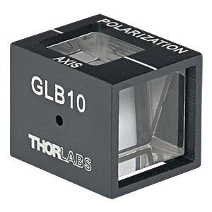 GLB10 - α-BBOグランレーザ偏光子、開口10.0 mm、SLAR Mg2コーティング (210～450 nm)