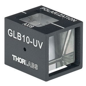 GLB10-UV - α-BBOグランレーザ偏光子、開口10.0 mm、UVコーティング (220～370 nm) 