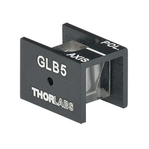 GLB5 - α-BBOグランレーザ偏光子、開口5.0 mm、SLAR MgFコーティング (210～450 nm) 