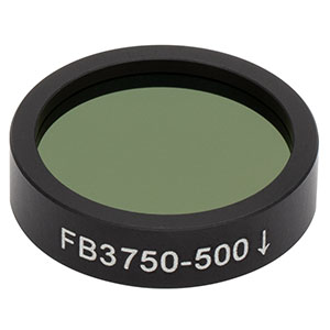 FB3750-500 - Ø1in IR Bandpass Filter, CWL = 3.75 µm, FWHM = 500 nm