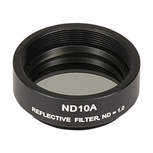 ND10A - Ø25 mm反射型NDフィルタ、SM1ネジ付きマウント、OD:1.0