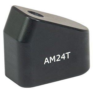 AM24T - 24° 角度付きブロック、#8-32タップ穴、#8-32ネジ付きポスト取付け可能(インチ規格)