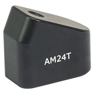 AM24T - 24° 角度付きブロック、#8-32タップ穴、#8-32ネジ付きポスト取付け可能(インチ規格)