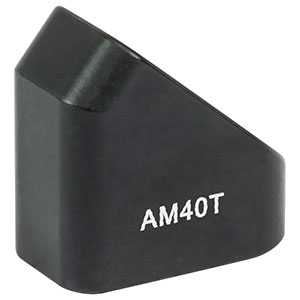 AM40T - 40° 角度付きブロック、#8-32タップ穴、#8-32ネジ付きポスト取付け可能(インチ規格)