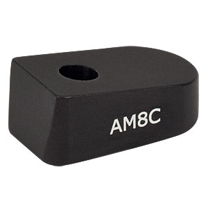 AM8C - 8° 角度付きブロック、#8ザグリ穴、#8-32ネジ付きポスト取付け可能(インチ規格)