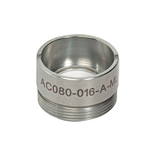 AC080-016-A-ML - f=16 mm, Ø8 mm Achromatic Doublet, M12x0.5 Threaded Mount, ARC: 400-700 nm