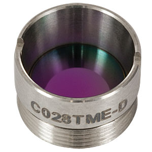 C028TME-D - f = 5.95 mm, NA = 0.56 Mounted Geltech Aspheric Lens, ARC: 1.8 - 3 µm
