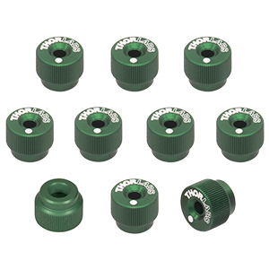 F25SSK1-GREEN - 1/4”-80取外し可能ノブ 、緑、10個入り(インチ規格)