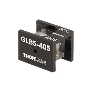 GLB5-405 - α-BBOグランレーザ偏光子、開口5.0 mm、Vコーティング (405 nm) 
