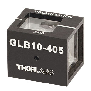 GLB10-405 - α-BBOグランレーザ偏光子、開口10.0 mm、Vコーティング (405 nm) 